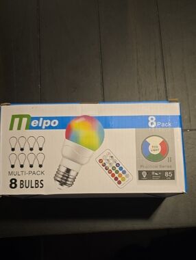 RGB Color-Changing LED Bulbs 8-Pack – Multicolor Smart Mood Lighting